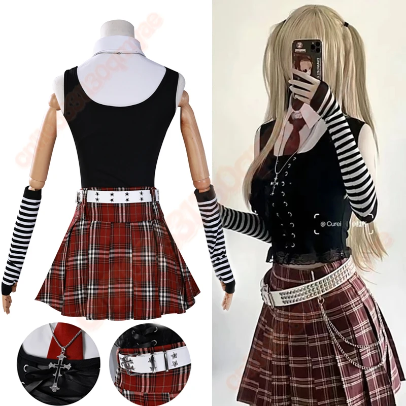 Миса Амане Косплей Примечание Смерть Косплей Костюм Дебютное Повседневное Сексуальное Платье Субкультура Ожерелье y2k Готическая Лоли Униформа Наряд