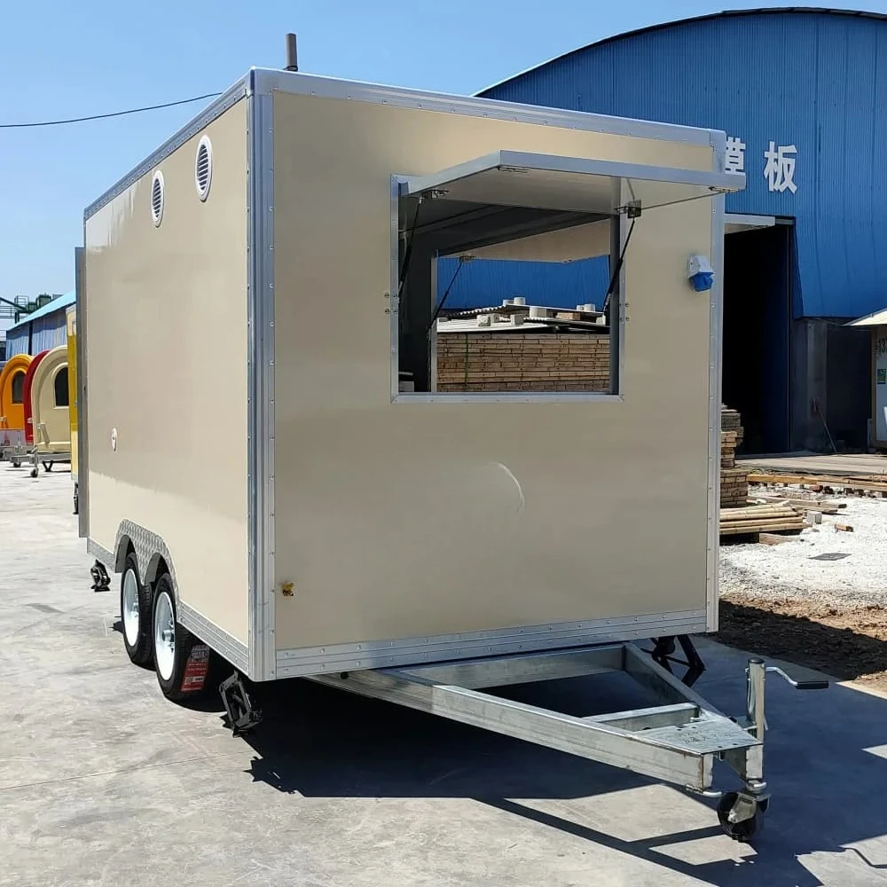 Remolque de comida para barbacoa, carrito de cerveza para panadería y ensalada, camión de comida móvil, camión de comida para panadería, remolque, camión sándwich a la venta