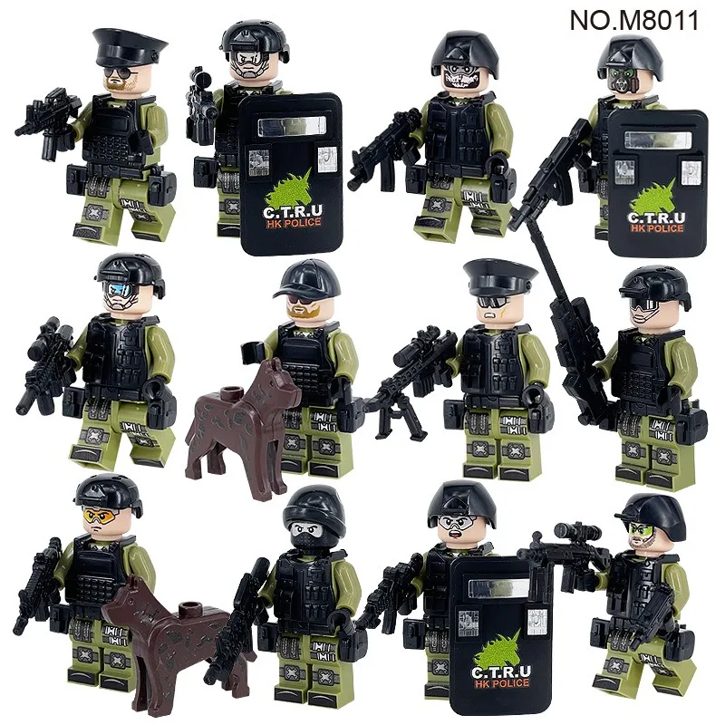 

8198 anti-terrorism special service team minifigures cross-border wholesale children assemble small particles building block toy