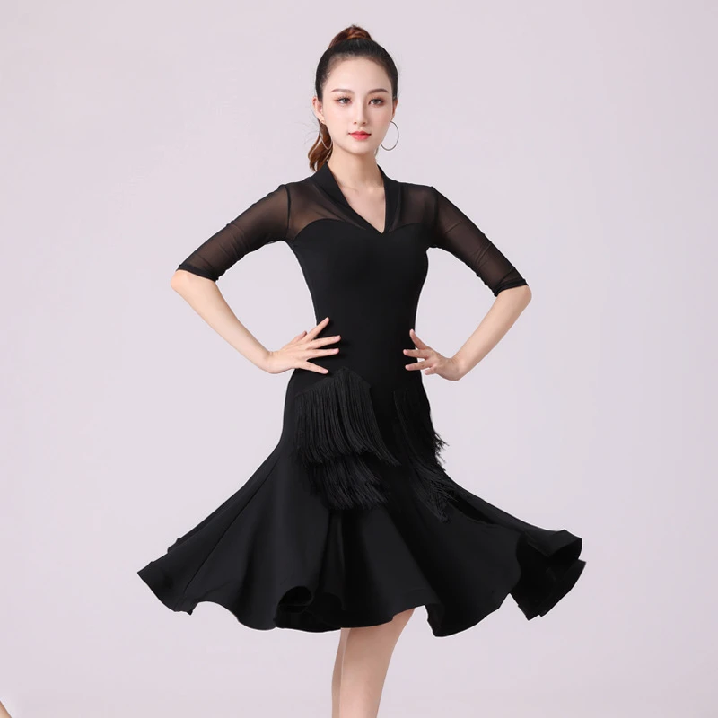Latin dance costume adult performance competition dress for women dance costume girls