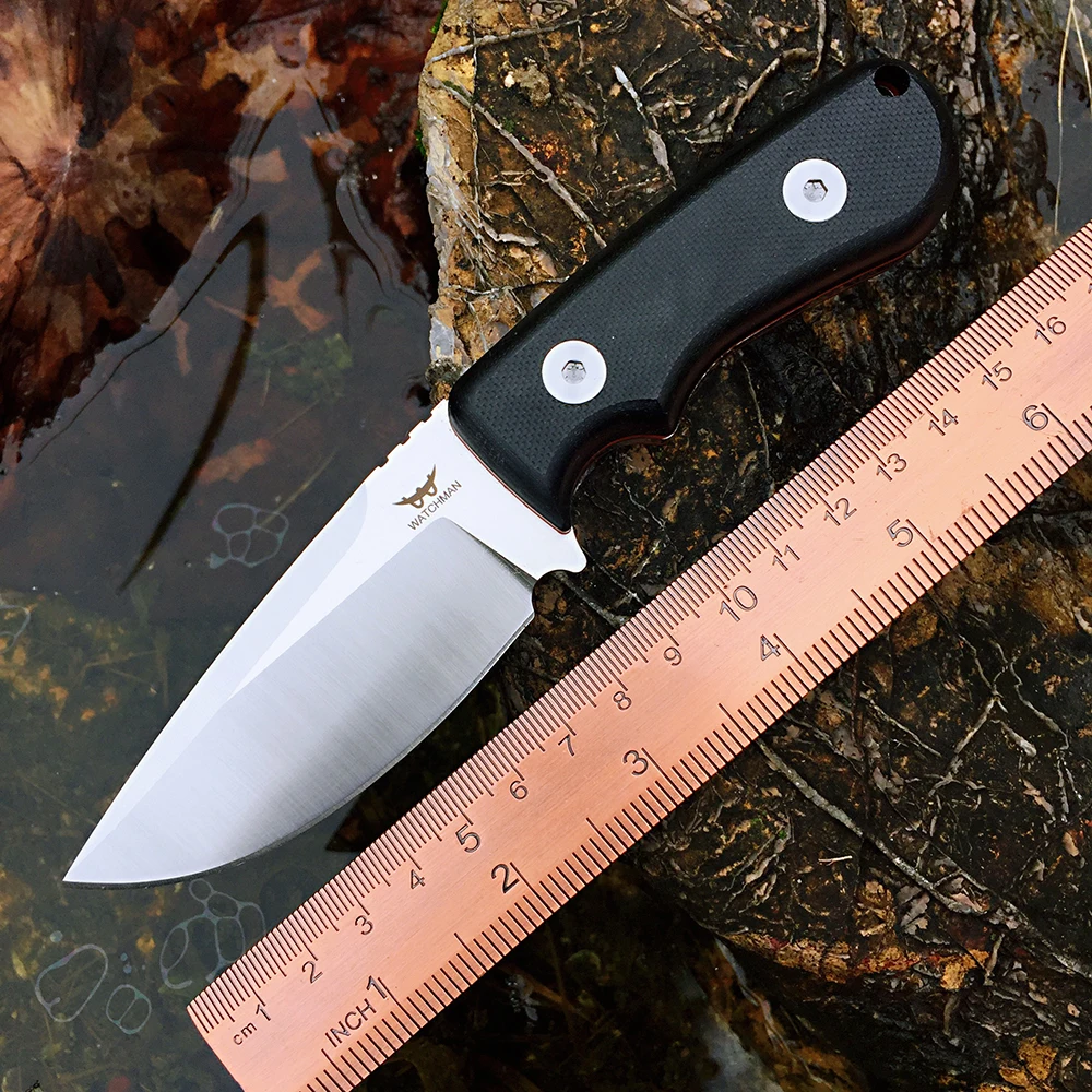 Watchman Knife WF201 Fixed Blade D2 Knives Straight Survival hunting knives Tactical Camping Tool