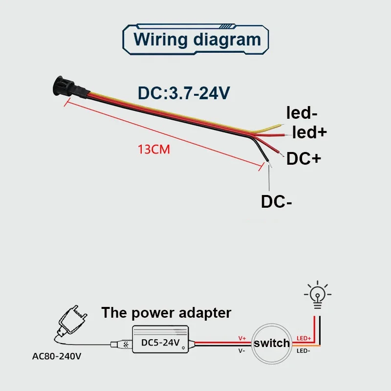 LED Dimmer 5V 12V 24V Recessed Touch Sensor Switch Button Control Stepless Dimmable Switch For LED Strip DIY Bed Closet Cabinet