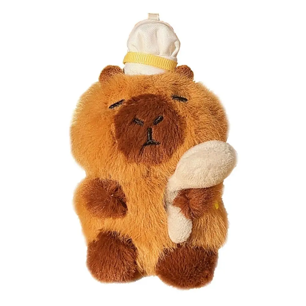 

Cute Plush Capybara Plush Keychain Brown Cartoon Fluffty Animals Keyring Bag Pendant Birthday Gift