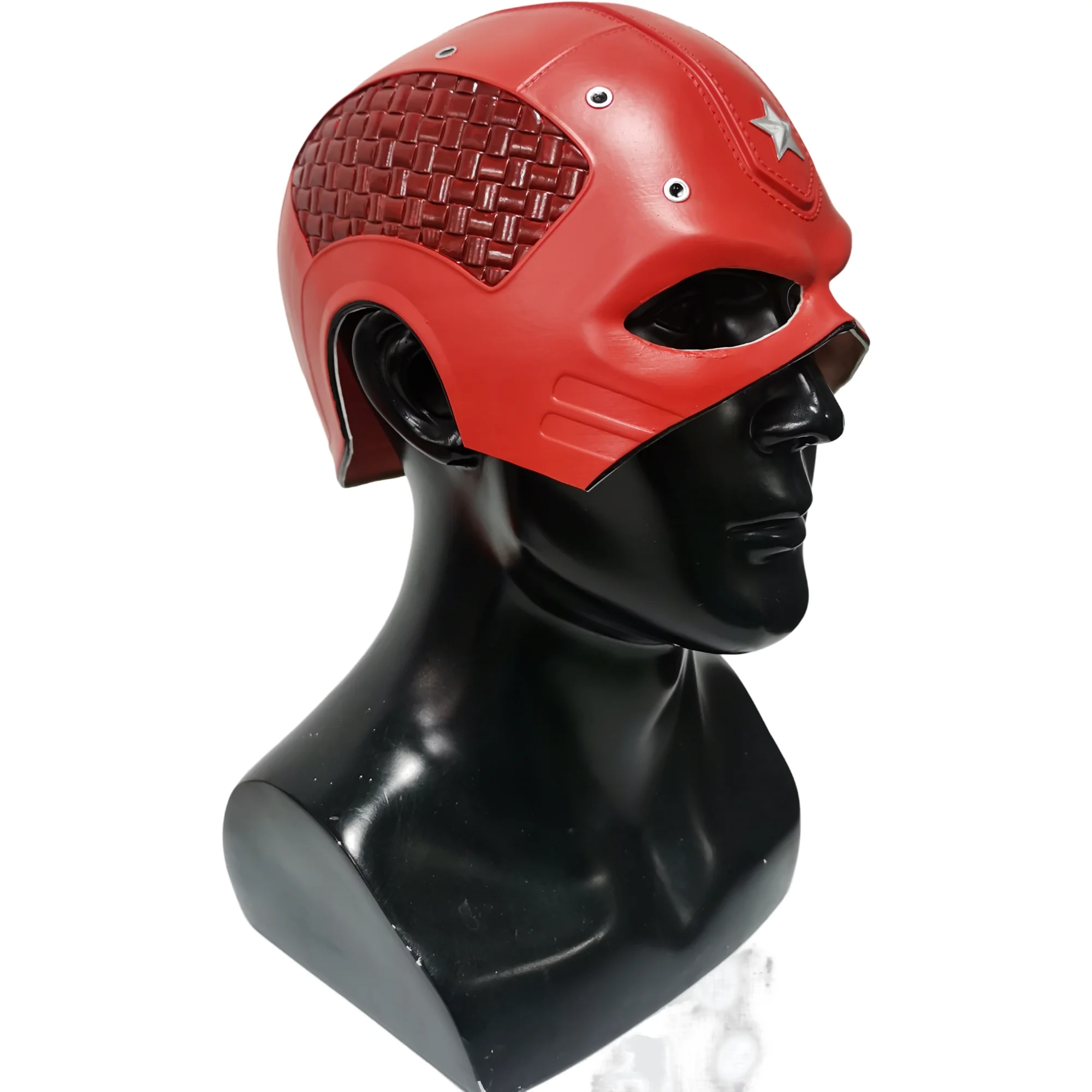Casco de guardián rojo, máscara de látex de superhéroe, accesorios para disfraz de Cosplay, accesorios de mascarada, talla única