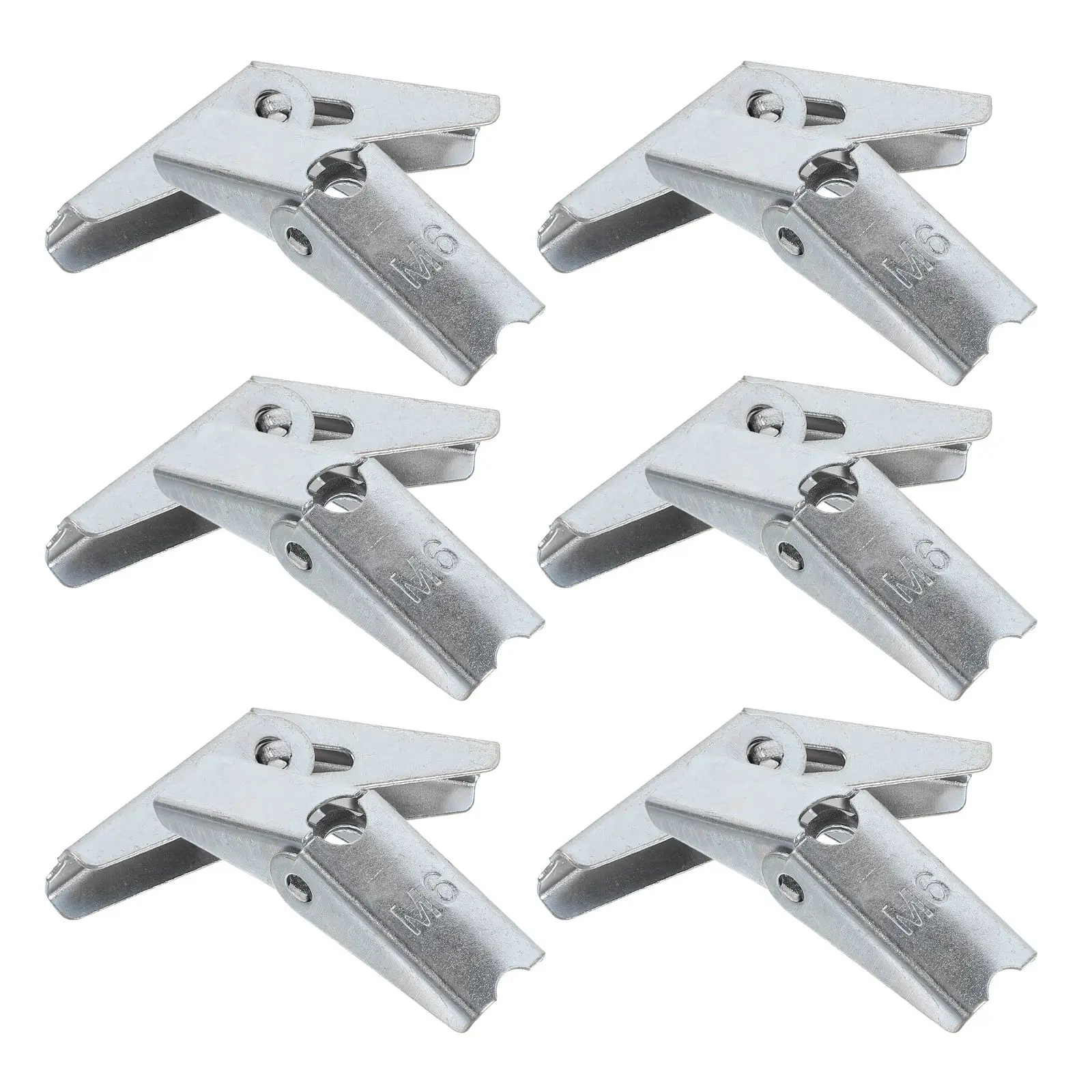 

12 Pcs Aircraft Expansion Hardware Galvanized Iron Toggle Fixings Plasterboard M6x12 Wall Anchors Drywall Bolts Wing Nut