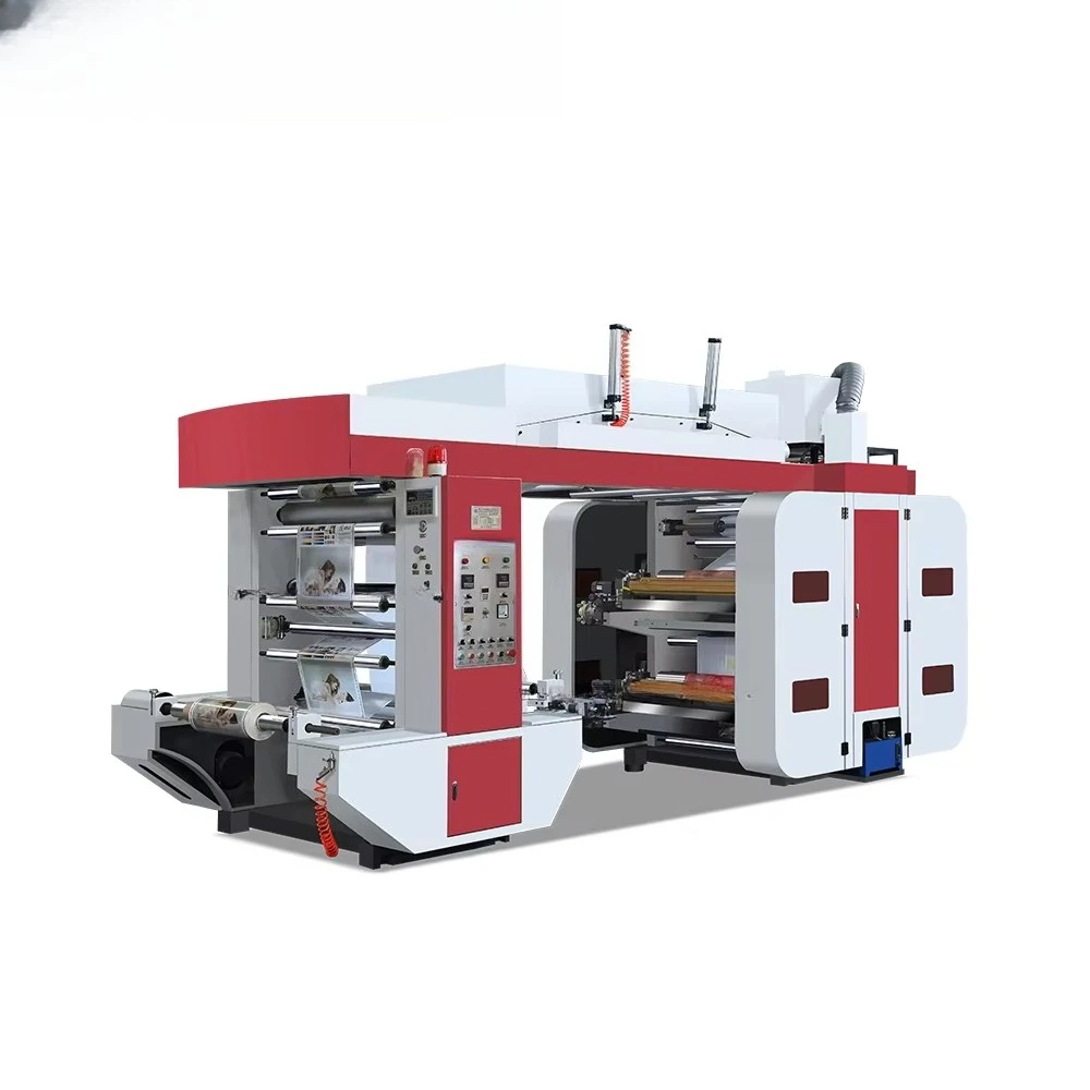 High Speed 2 4 6 8 Color  Paper Plastic Bag Printing Machine Printing Machine Non-woven Flexographic Printing Machine