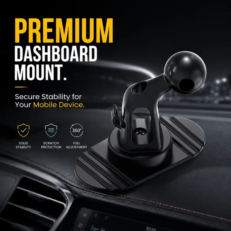 Universal Car Dashboard Phone Holder Base 17mm Ball Head Sticker Base for Car Cellphone Stand for IPhone Samsung Xiaomi Huawei