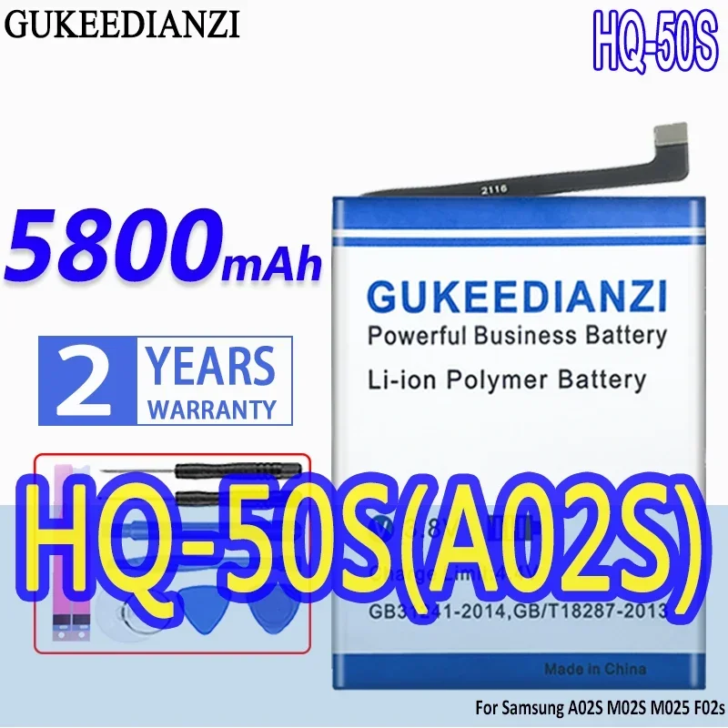 GUKEEDIANZI 5800mAh Battery HQ-50S HQ50S (A02S) HQ-50SD (A03S) for Samsung A02S M02S M025 F02s A03 A03S battery batterij