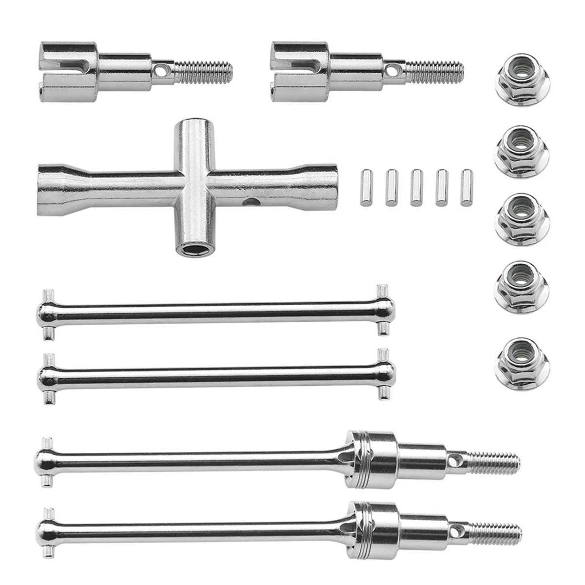 Metal Front and Rear Drive Shaft CVD Dogbone Kits Set for 1/16 SCY Brushless 16101 16102 16103 Pro