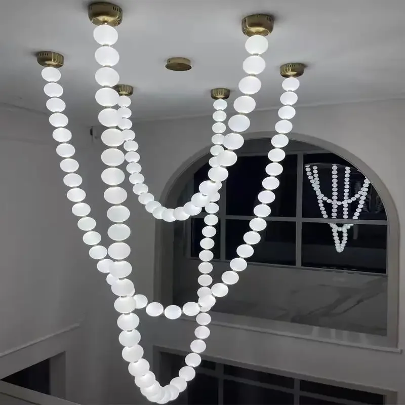 LED Art Deco Glass Bubble Gold Chrome Lustre 2026 New Trend Pendant Light Chandelier Luminaire Hanging Lamp For Staircase Foyer