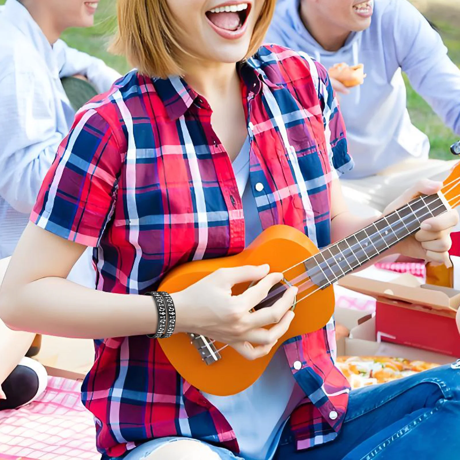 

24pcs Music Note Silicone Wristbands Party Favors Bulk Bracelets For Concerts Events Dance Rock Guitar Themes Comfortable