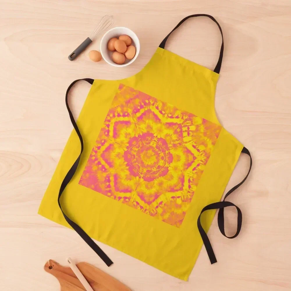 

Sunny Disposition Tie Dye Mandala Apron japanese style Waiter Uniforms Chef jacket men Kitchen Apras For Women Apron