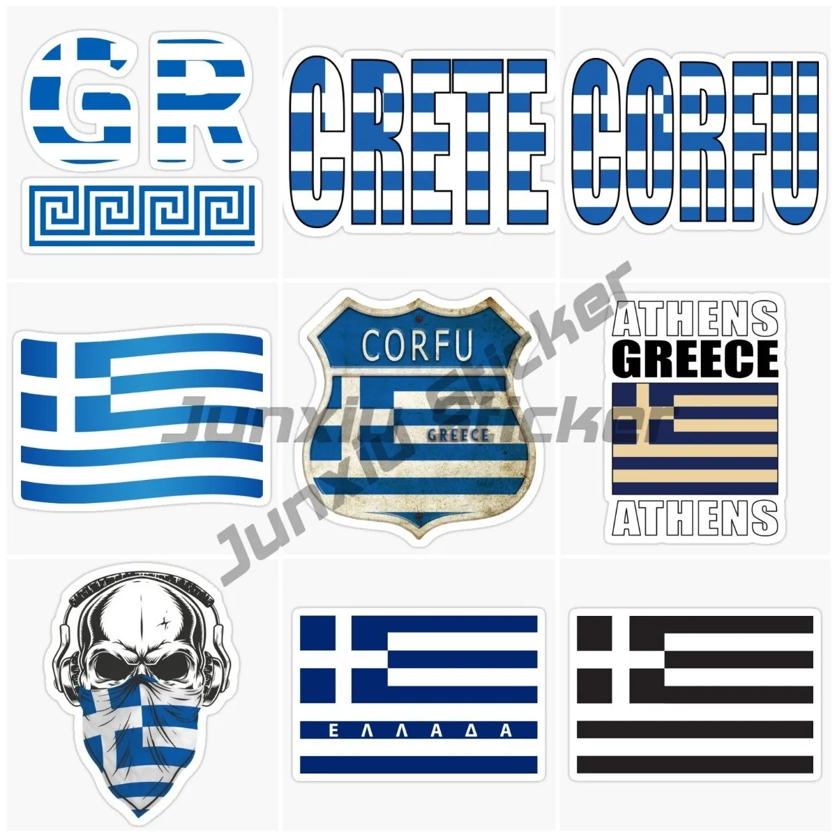 

Creative Greek Flag, Map, Car Stickers, Vinyl Waterproof and Sunscreen Stickers Suitable for Any Smooth Surface