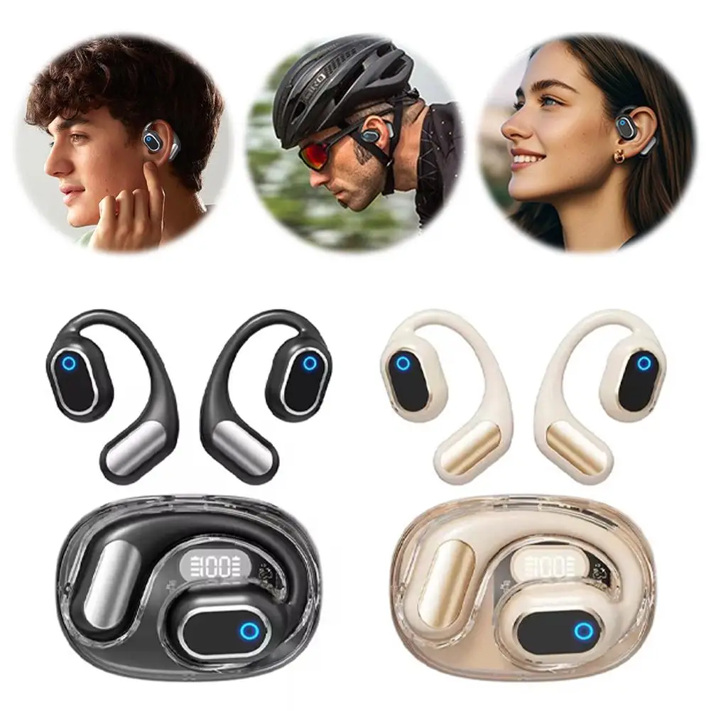 3D Fingerprint Bluetooth Wireless Headphones Three-band Hanging Dynamic Open Headphones Audio HIFI Noise-cancelling Sports N3M2