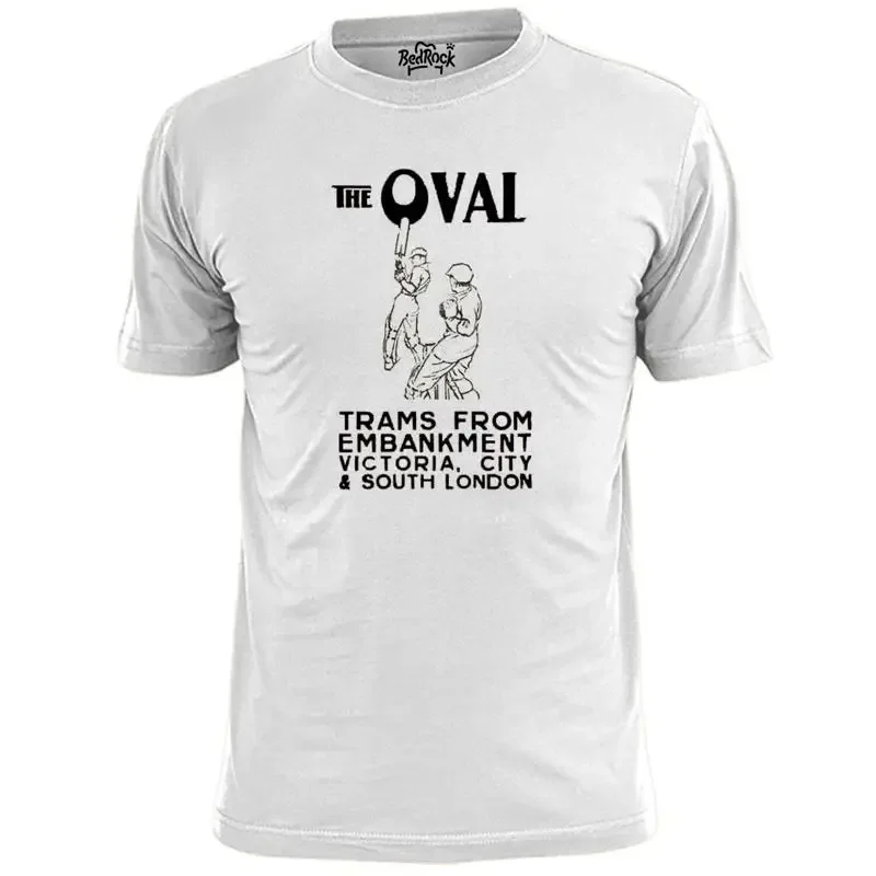 Mens The Oval Vintage Cricket Poster T Shirt Test Ashes
