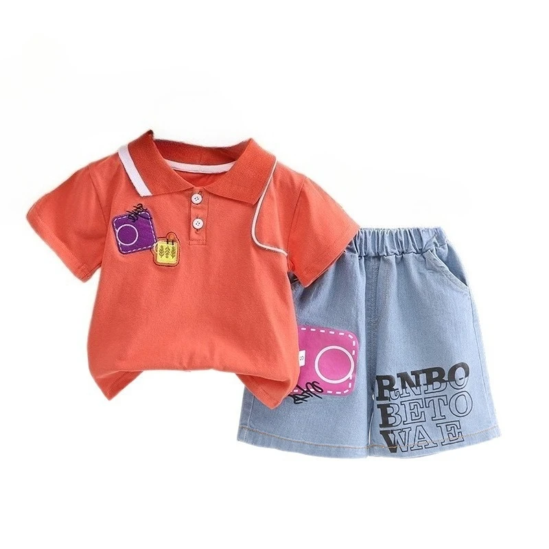 

New Summer Baby Boys Clothes Suit Children Casual Short Sleeved T-Shirt Shorts 2Pcs/Sets Infant Clothing Set Kids Tracksuits