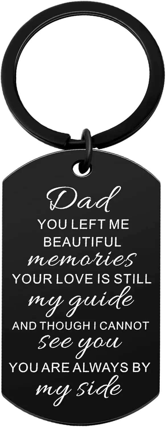 Dad Memorial Gifts For Loss Of Father-Remembrance Sympathy Gift For Dad Keychain In Memory Of Daddy Grieving