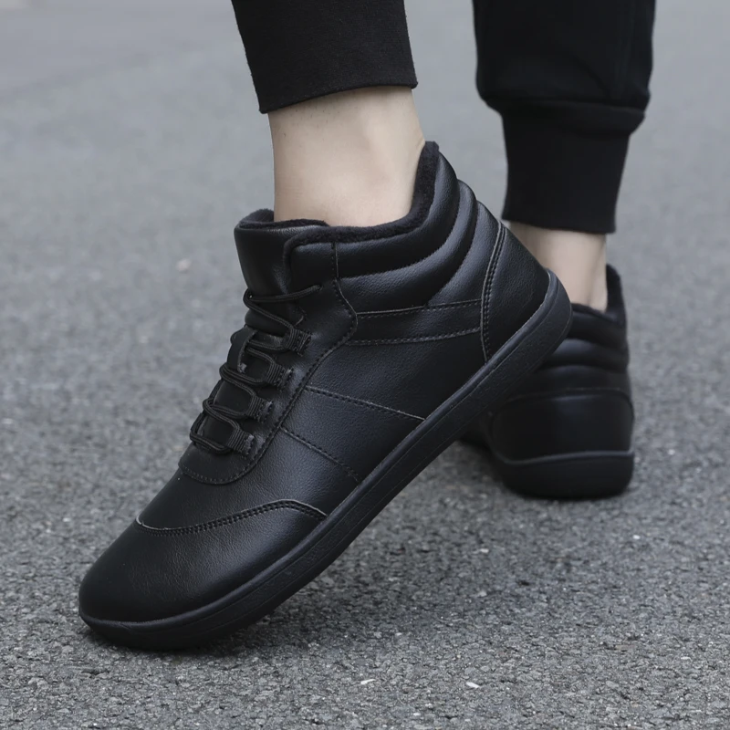 

Men's Winter High-Top Velvet Snow Boots Waterproof Microfiber Hiking Ski Shoes Large Size with Thick Cotton Warm Comfort