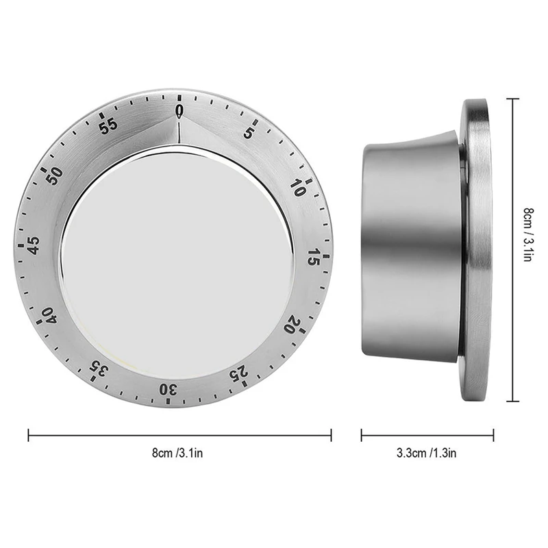 ABRW-Giallo Timer da cucina per frutta, timer per uova, timer da cucina, timer, acciaio inossidabile magnetico, perfetto per cucinare, studiare, ecc.