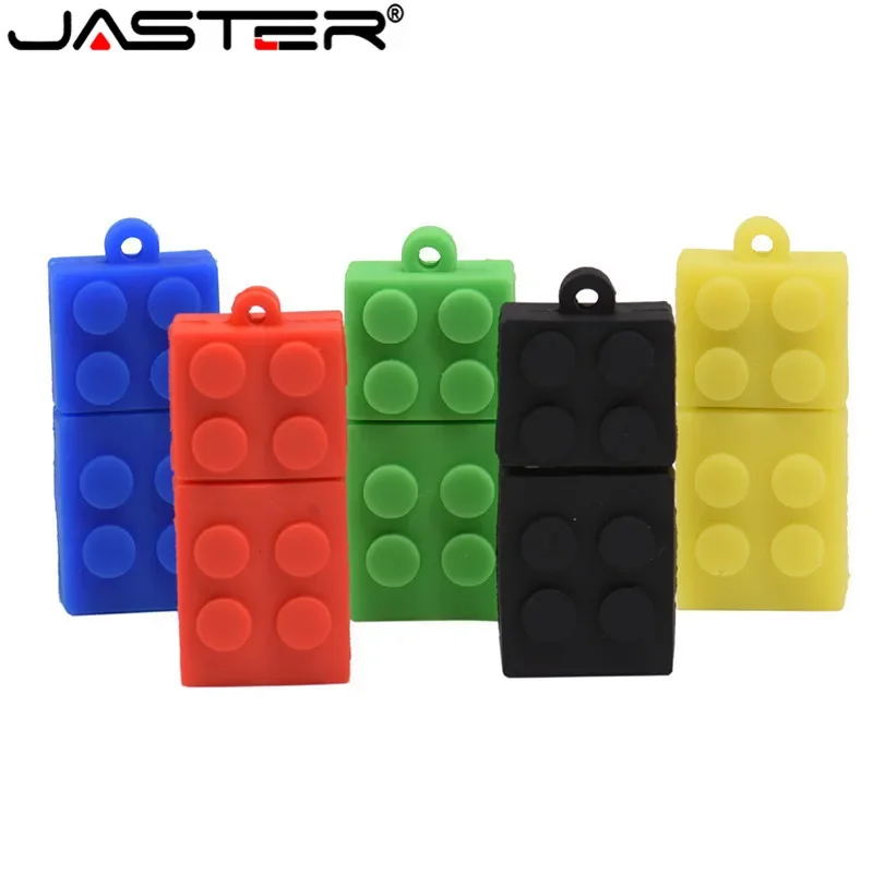 JASTER Toy Brick Flash Drive USB 64GB Silica gel Building Block Pendrive Gift 32GB 16GB Pen Drive Real Capacity USB Stick Cle