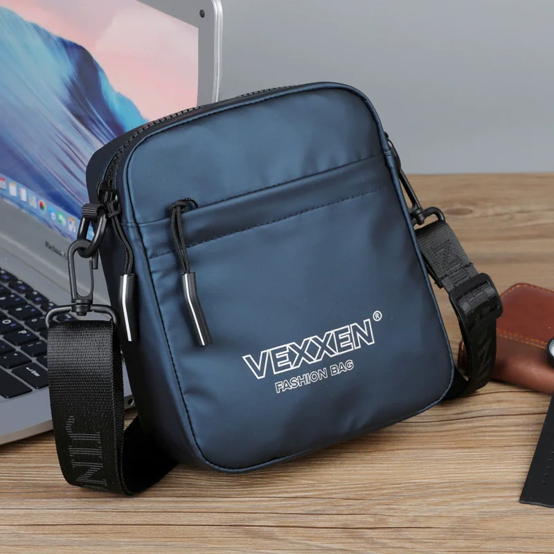 

Simple Mini Men Crossbody Bag For Phone Side Bag Casual Waterproof PU Leather Shoulder Bag Business Small Messenger Sling Bags