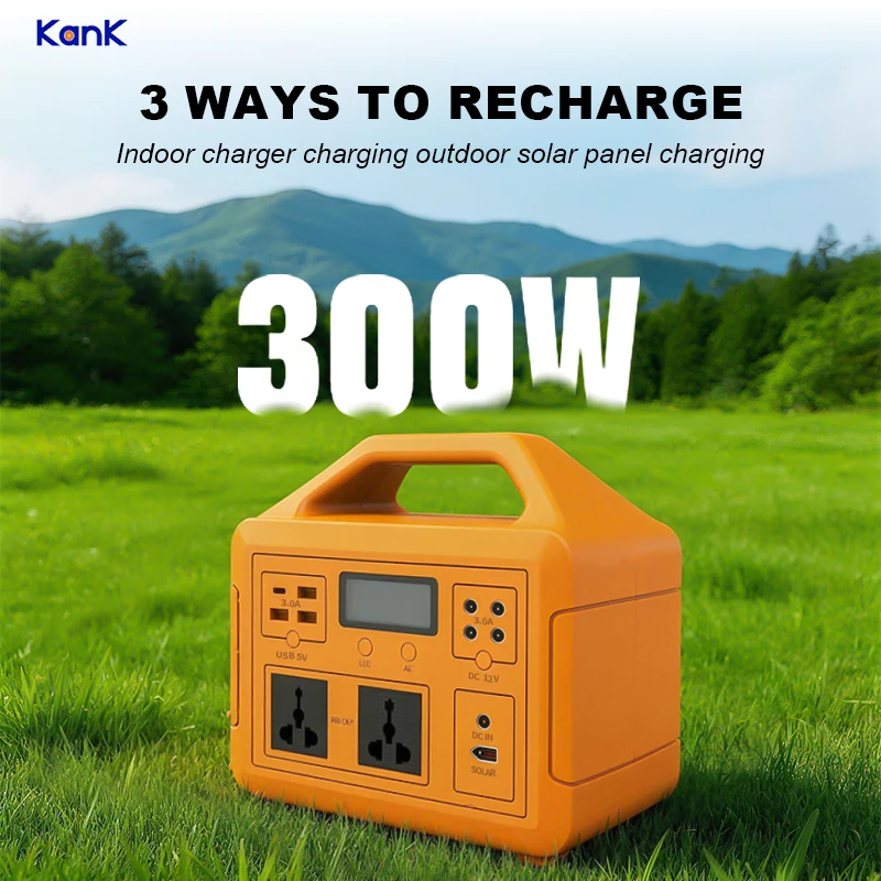 300W Solar Portable Power Station, Multifunctional Home Travel Camping, Solar Charging Emergency Energy Storage Supply