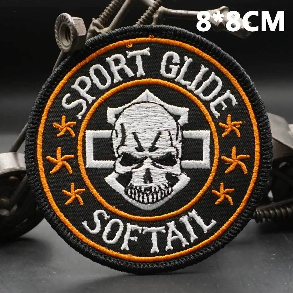 Parches Bordados, Apliques, Etiquetas de Costura, Insignias de Ropa de Rock para Motociclistas Punk con Gancho Trasero para Accesorios con el Logotipo de Harley Davidson