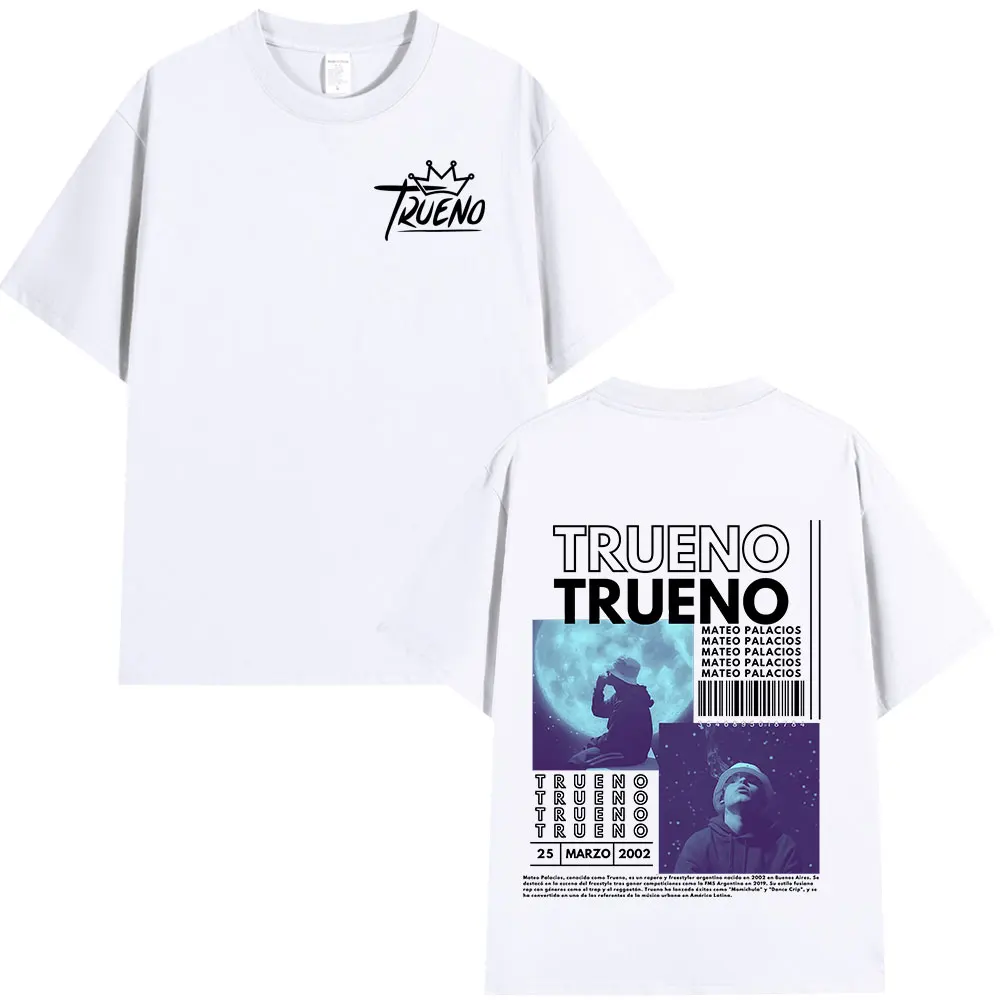 Rapper Trueno Album Graphic T Shirts Mens Women Clothing Hip Hop Fashion Oversized Short Sleeve T-shirt Casual Cotton T-shirts