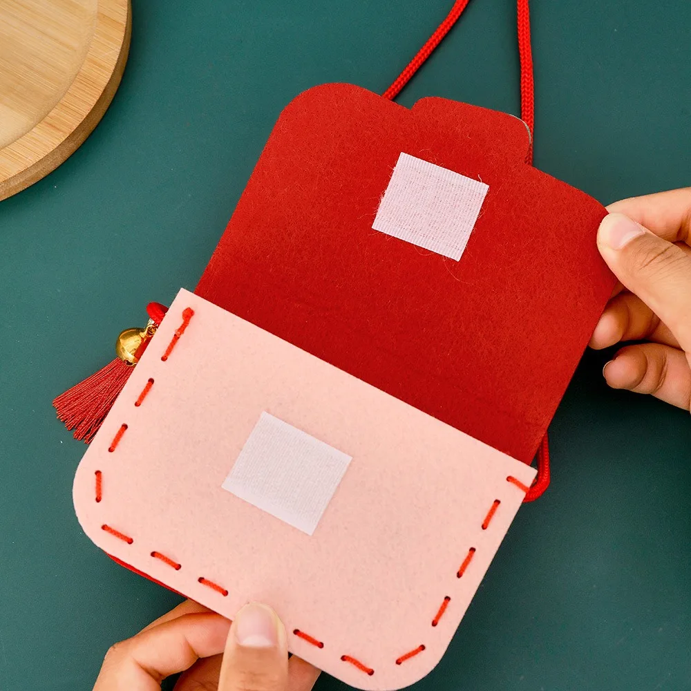 Kersttas Naaiset DIY Speelgoed Naai je eigen vakantie Snoepzakken Goodiebags DIY Vilt Naaien Ambachtelijke Stickers Kerstfeestcadeaus