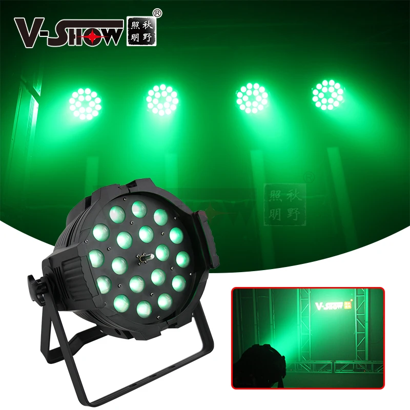 VSHOW-Interior Zoom LED Stage Luz, PZ1806, 18W, RGBWA, UV, 6 em 1, DMX Control, luz de zoom para o centro do evento, 18pcs