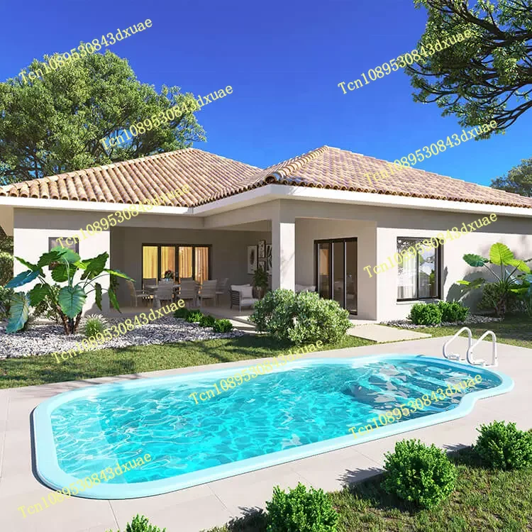 Exquisite design of prefabricated outdoor fiberglass pool shell