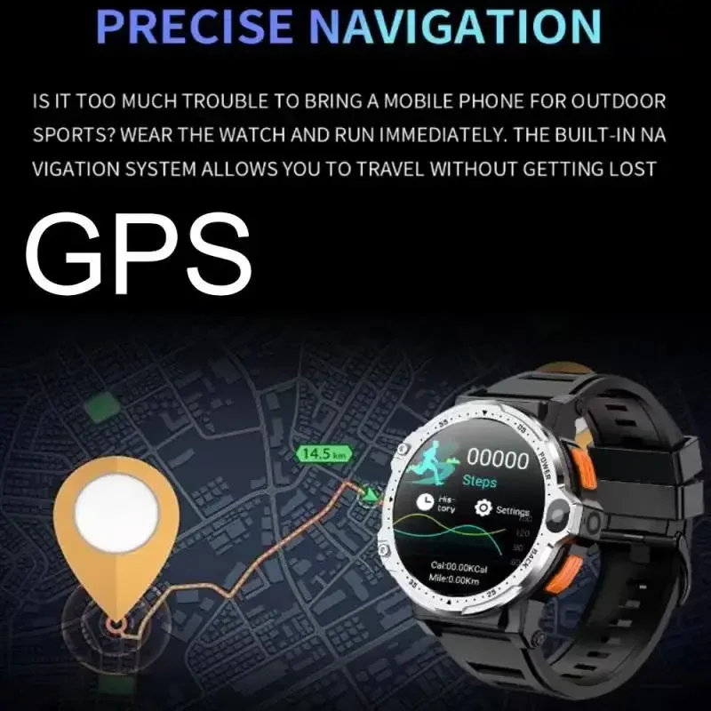 WIFI NFC GPS 800mAh Bateria Homens Smartwatch 1.54 ''HD Câmera Dupla Cartão SIM BT Chamando Relógio Inteligente