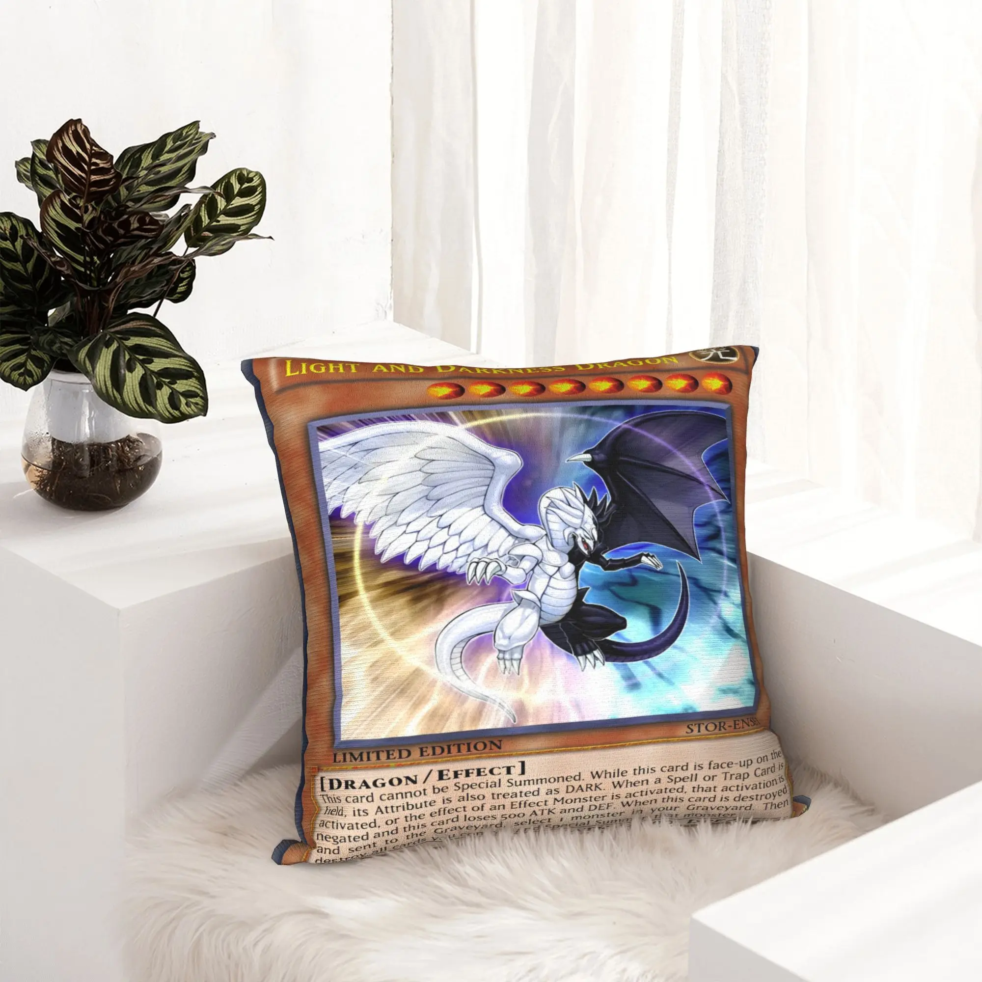 Anime Yu Gi Oh Card  Pillowcase Printing Polyester Cushion Cover Decoration  Throw Pillow Case Cover Home Zippered 40*40cm