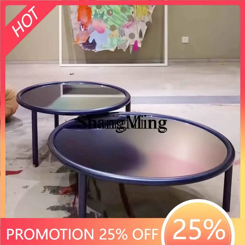 

CL coffee table living room home high-end small apartment combination round low table coffee table