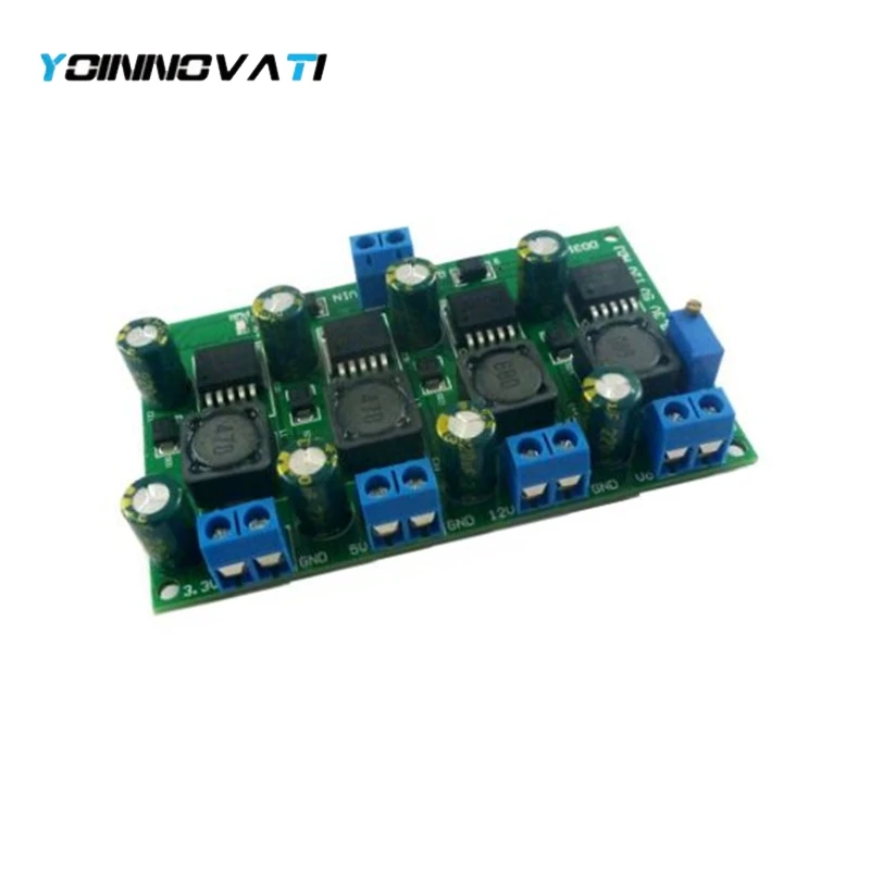 3A 4 Channels Multiple Switching Power Supply Module 3.3V 5V 12V ADJ Adjustable Output DC DC Step-Down Buck Converter Board