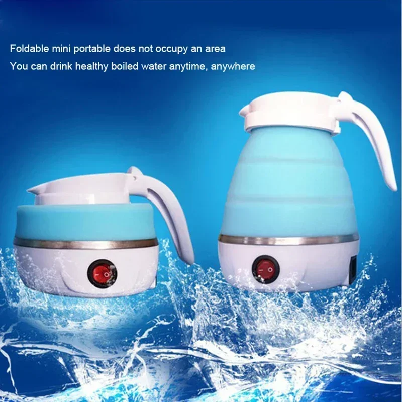 Electric Kettle Mini Foldable Water Heater 600ml Home Hot Water Kettle Portable Kitchen Kettle 220V Travel Home Electric Kettle image 3
