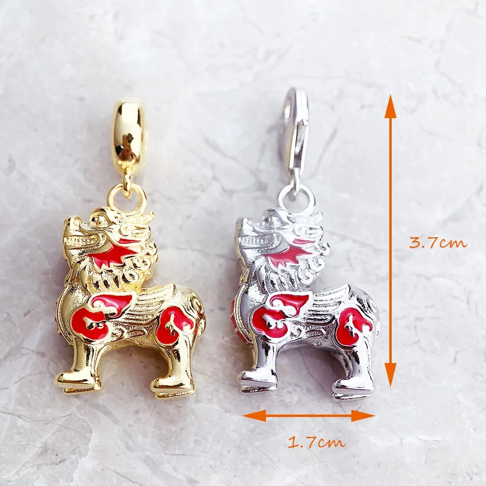 Chinese Pixiu Pendant 925 Sterling Silver Dangle Charm For Women Men Vintage Fine Jewelry Protection Gift