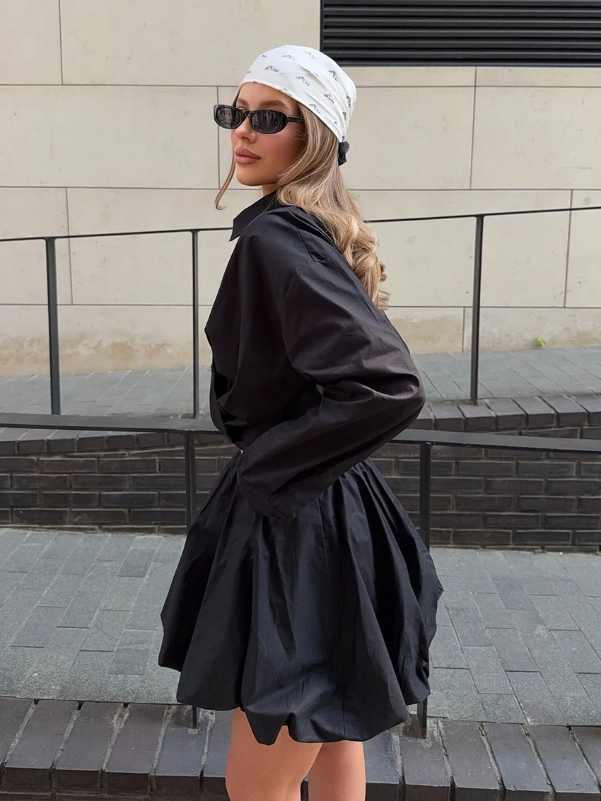 بدلة بيجامات نسائية قطنية من Marthaqiqi بأكمام طويلة وياقة مقلوبة ملابس نوم قصيرة تنانير ملابس نوم غير رسمية أطقم قمصان نوم