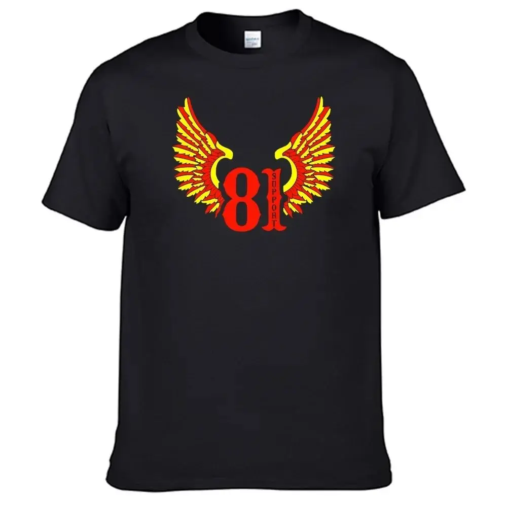 Support 81 Hell Angels T-shirt 100% Cotton Top Sales Shirt N12 Graphic T-shirt Men\'s Printed Cotton Oversized T-shirt Harajuku