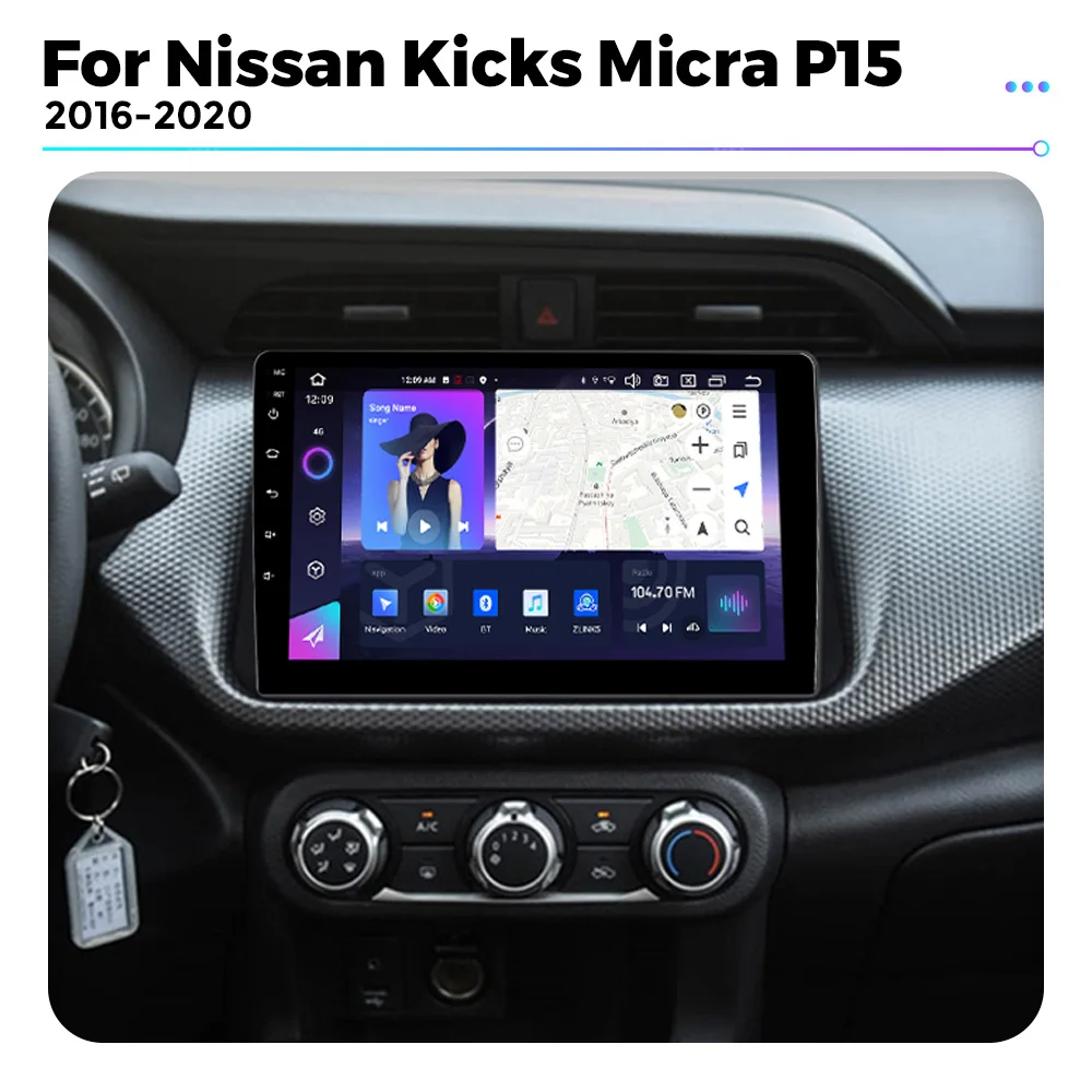 Wireless Car Android Auto Radio for Nissan Kicks Micra P15 2016 - 2020 BT5.0 WIFI Multimedia Video Carplay Stereo Navigatie GPS