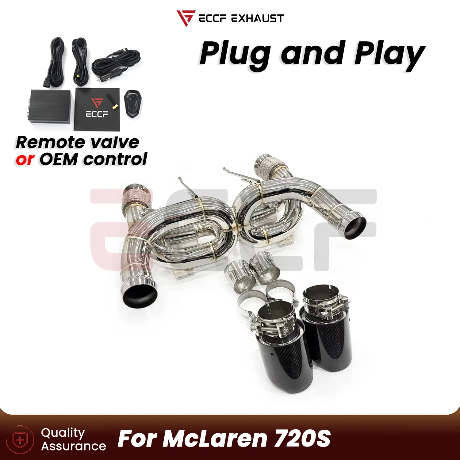 

For McLaren 720S Stainless Steel catback exhaust Aggressive Exhaust Sound Performance Upgrade Easy Installation