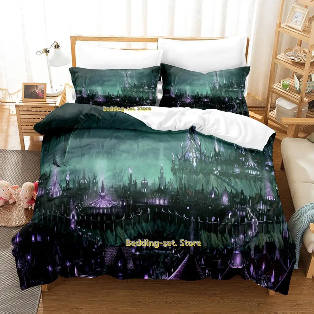 

New Sci Fi City Bedding Set Single Twin Full Queen King Size Bed Set Adult Kid Bedroom Duvetcover Sets Anime parure de lit Bed