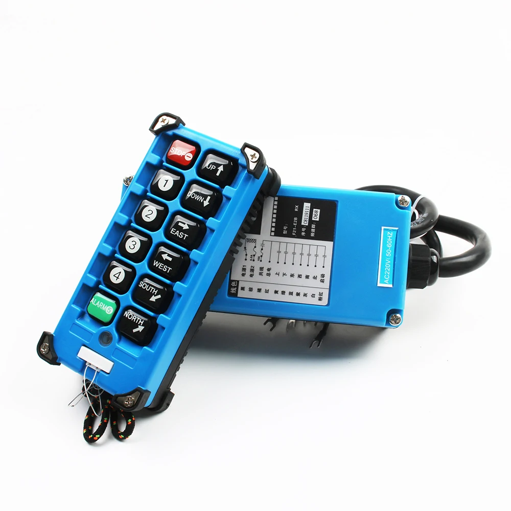 F21-E2B-8 industrial remote controller switches 8 Channels keys Direction button Hoist Crane Truck Radio Remote Control System