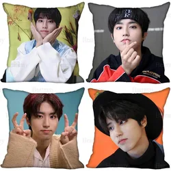 New Han Jisung KPOP Pillow Cover Bedroom Home Office Decorative Pillowcase Square Zipper Pillow Cases 45X45CM Satin Soft No Fade