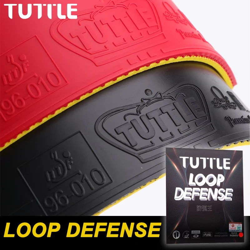 TUTTLE Loop Defense Table Tennis Rubber Sheet Arc Prevention Pips-in Ping Pong Rubber with 2.0mm Yellow Sponge ITTF Approved