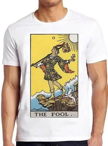 Tarot The Fool Play Card Art Drawing Top Funny Design Gift Tee T Shirt 2670