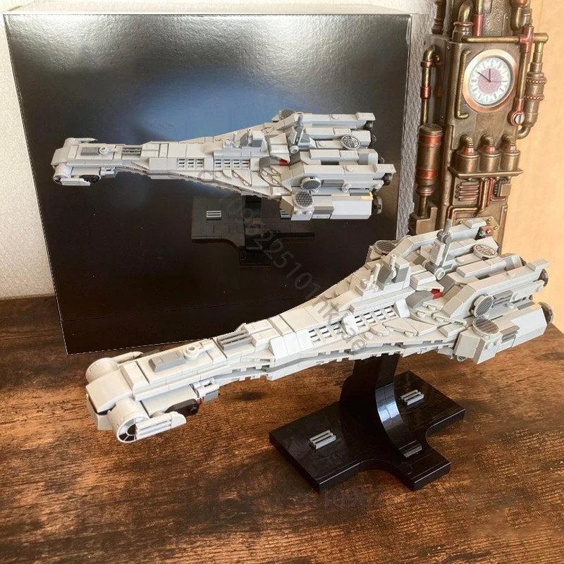 新しい銀河スターシャトルハルシオンミディスケールスターバトル宇宙船ビルディングブロック-diy-教育組み立てるレンガ子供のおもちゃギフト