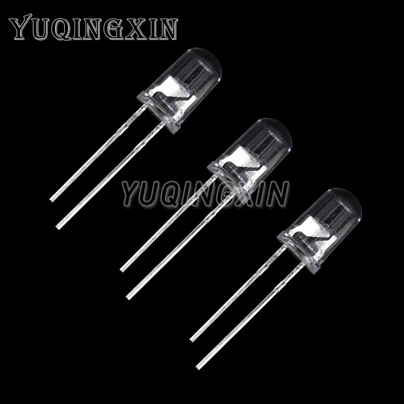 50pcs F5 5mm Flash Red Green Bi-Color Light-Emitting-Diode Automatic Flashing LED Flash Control Blinking 5 mm LED Diode DIY