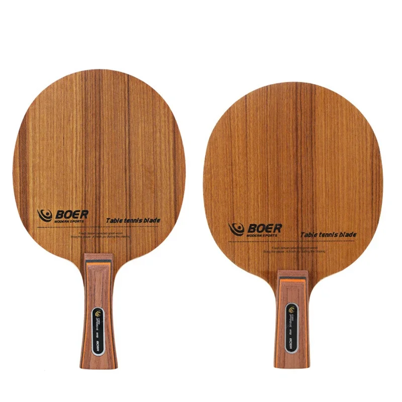 

Professional Table Tennis Blade Base Multi-Layer Teak Pure Wood High Speed Ping Pong Blade Paddle Bottom Board Long/Short Handle