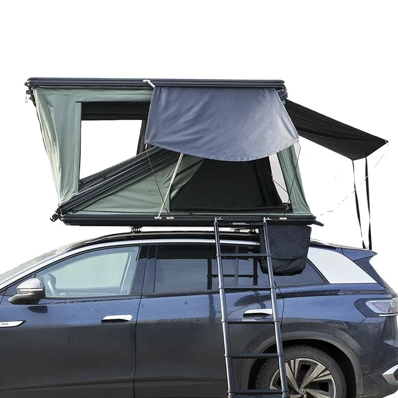 

High Quality 4 Season Aluminum Triangle SUV Van Car Hard Shell Roof Top Tent 4 Person